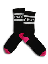 Load image into Gallery viewer, PARTY BOY Socks Black/Pink/Wht