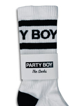 Load image into Gallery viewer, PARTY BOY Socks White/Black