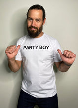Cargar imagen en el visor de la galería, Camiseta Party Boy entallada Blanca
