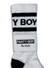 Load image into Gallery viewer, PARTY BOY Socks White/Black
